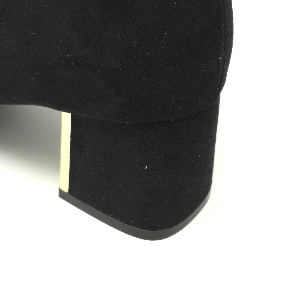 Jones New York Dress Booties with Block Heel and Gold Zip Ankle Boots 7M - Picture 13 of 16